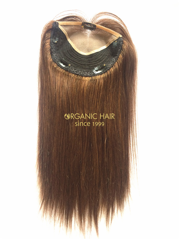 Organic human hair toppers for short hair